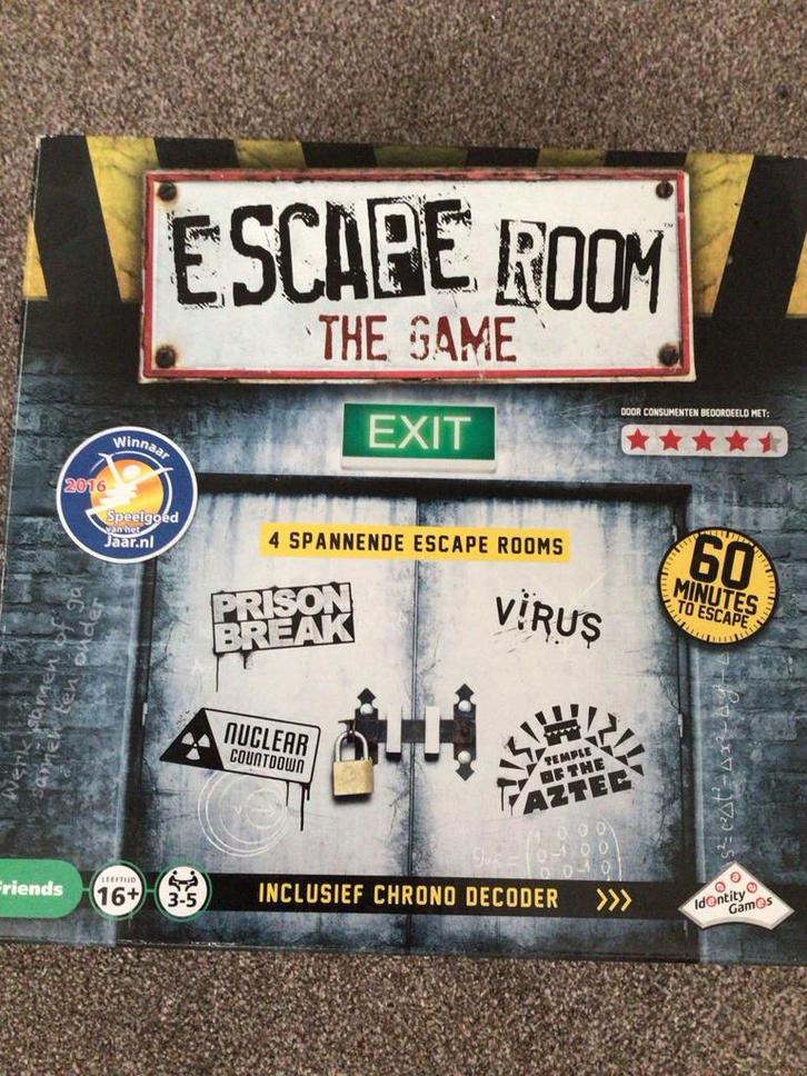 Escape Room The Game Bordspel, Hobby en Vrije tijd, Gezelschapsspellen | Bordspellen, Zo goed als nieuw, Drie of vier spelers