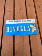 Rivella reclame bord van metaal, Verzamelen, Ophalen of Verzenden, Zo goed als nieuw, Reclamebord