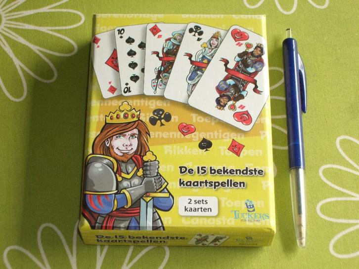 De 15 bekendste kaartspellen - Nieuw in verzegeld doosje, Hobby en Vrije tijd, Gezelschapsspellen | Kaartspellen, Nieuw, Een of twee spelers