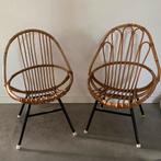 Rotan kinderstoeltjes (2x) antiek / vintage (+60 jaar oud!), Ophalen, Gebruikt, Bruin, Riet of Rotan