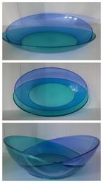 Tupperware Eleganzia serveerschaal, Huis en Inrichting, Keuken | Tupperware, Ophalen of Verzenden, Zo goed als nieuw, Blauw, Schaal