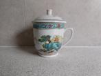 Mok 9,5x8,5 cm. Deksel Mun Shou Made in China, Antiek en Kunst, Ophalen of Verzenden