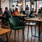 Karl fluwelen horeca stoelen velvet eetkamerstoelen  788, Ophalen of Verzenden, Nieuw, Grijs, Vijf, Zes of meer stoelen