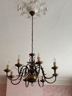 Vintage 8-armige bronzen kroonluchter, Ophalen