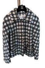 Chanel Tweed Jasje 23C - Maat 36, Zwart, Ophalen of Verzenden, Zo goed als nieuw, Jasje
