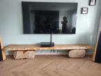 Massief eikenhouten tv meubel, Huis en Inrichting, Kasten | Televisiemeubels, Ophalen, Gebruikt, Eikenhout, 200 cm of meer