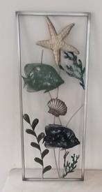 Metalen wanddecoratie vissen, Huis en Inrichting, Woonaccessoires | Wanddecoraties, Ophalen of Verzenden, Zo goed als nieuw