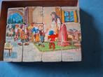 vintage disney sprookjes blokkenpuzzel, Gebruikt, 10 tot 50 stukjes, Ophalen of Verzenden, Van hout