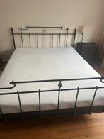 Zeer stevig queen size bed met 2 losse Auping spiralen, Huis en Inrichting, Ophalen, Gebruikt, Bruin, Tweepersoons