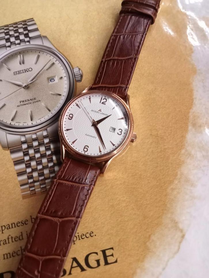 Heren Horloge Jacques Lemans automatisch Werk Zie Fotos, Sieraden, Tassen en Uiterlijk, Overige Accessoires, Nieuw, Ophalen of Verzenden