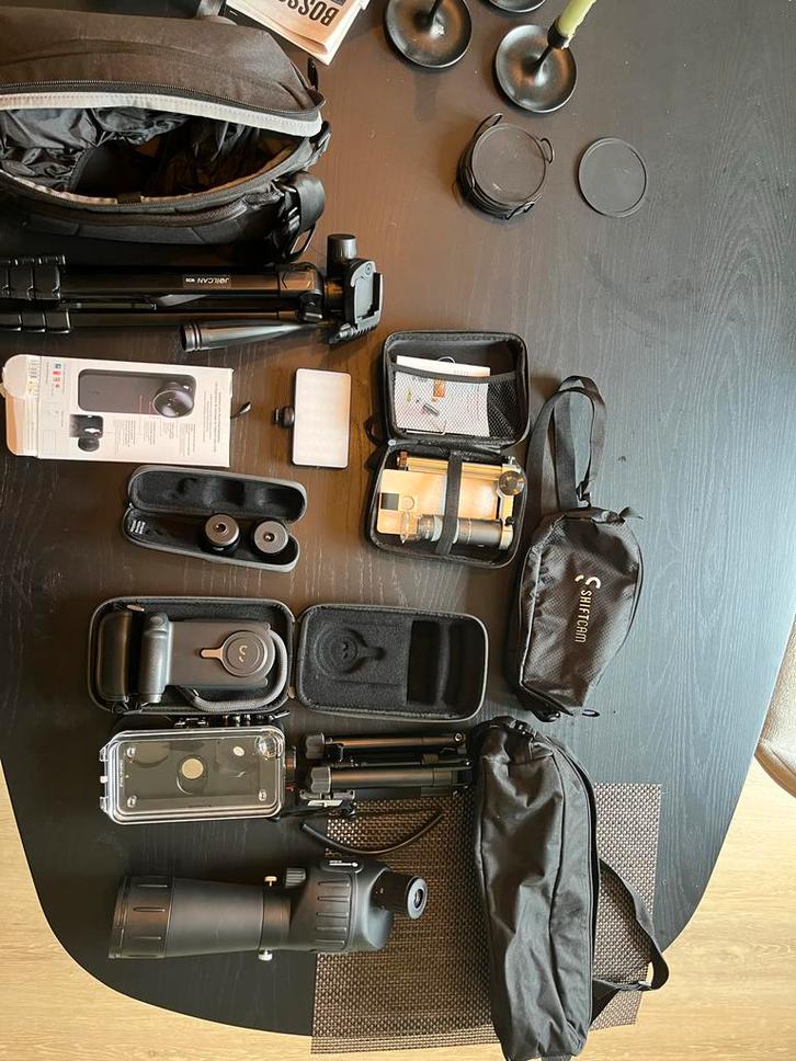 Complete set fotografiespullen, Audio, Tv en Foto, Optische apparatuur | Telescopen, Gebruikt, Onderdelen of Toebehoren, Minder dan 80 mm