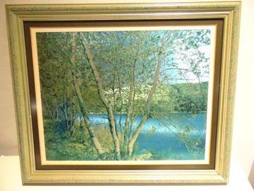 Relief kadertje van een landschap beschikbaar voor biedingen