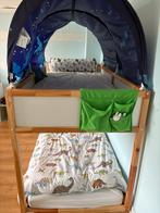 IKEA KURA Stapelbed + Matrassen & Tent, Ophalen, Gebruikt, 70 tot 85 cm, Hoogslaper of Stapelbed