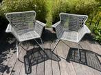 2 leuke draad tuinstoelen, Tuin en Terras, Tuinstoelen, Ophalen, Gebruikt, Kunststof