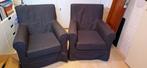 2 antraciet fauteuils, Huis en Inrichting, Fauteuils, Ophalen, Zo goed als nieuw, 75 tot 100 cm, 50 tot 75 cm