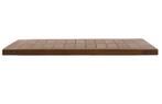Teakhouten tafel met gietijzer onderstel vierkant 70 x 70 cm, Huis en Inrichting, Tafels | Eettafels, 50 tot 100 cm, Vierkant