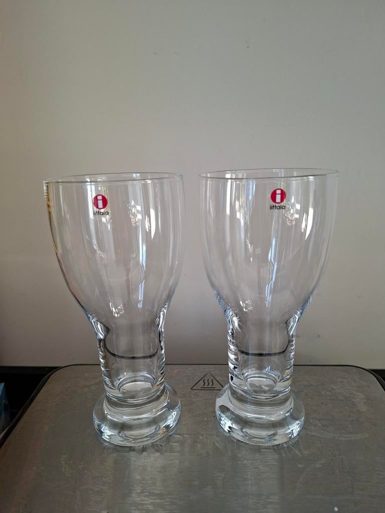 Iittala Verna Maxi bierglazen - Kertta Nurminen, Antiek en Kunst, Antiek | Glas en Kristal, Ophalen of Verzenden