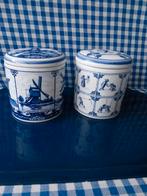 Delftsblauwe voorraad potjes + deksel €9,95 of 2 Voor €17,50, Huis en Inrichting, Keuken | Servies, Ophalen of Verzenden, Zo goed als nieuw