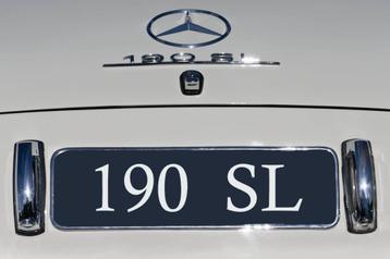 Kentekenplaathouders van RVS voor o.a. Mercedes 190 SL W121 beschikbaar voor biedingen