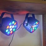 2 Nieuwe Led Par disco lichten met DMX, Ophalen of Verzenden, Zo goed als nieuw, Licht, Kleur
