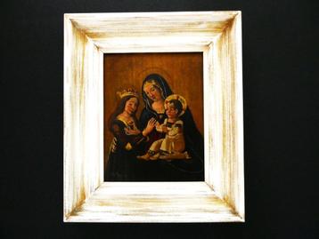 Aandoenlijk handgeschilderd icoon Anna te Drieën Maria Jezus beschikbaar voor biedingen