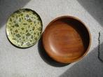 2 Ronde dienbladen, Ophalen of Verzenden, Zo goed als nieuw, Rond, Hout