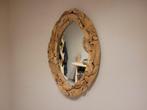 Ovale spiegel met rustieke rand 80x120cm, Nieuw, 100 tot 150 cm, 50 tot 75 cm, Ophalen