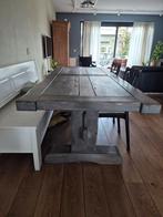 Massief Eikenhouten Klooster tafel, Huis en Inrichting, Gebruikt, 200 cm of meer, Rechthoekig, 50 tot 100 cm