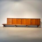 Rudolph B Glatzel Fristho Dressoir - Jaren 50, Gebruikt, Teakhout, Ophalen of Verzenden, 200 cm of meer