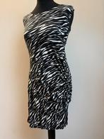 Zebra jurkje carnaval maat m, Zwart, Zo goed als nieuw, Boven de knie, Ophalen