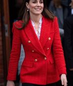 Zara Rood Jasje - Double Breasted - Maat 42 chcs, Maat 42/44 (L), Ophalen of Verzenden, Zo goed als nieuw, Jasje