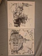 Tegeltjes Breda & Kasteel Bouvigne - Vintage Souvenir, Ophalen of Verzenden