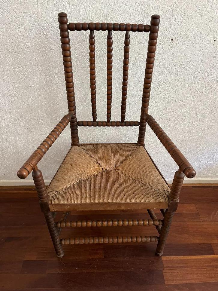 Nederlandse knobbelstoel of bobbin chair, 1e helft 20e eeuw, Antiek en Kunst, Antiek | Meubels | Stoelen en Banken, Ophalen