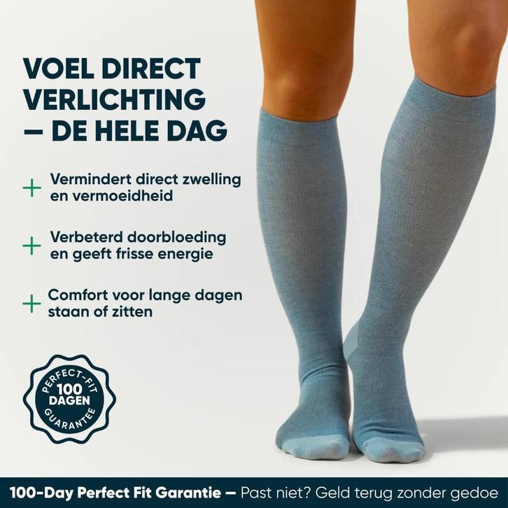 Dayside compressiesokken 17-24mmHg NIEUW, Kleding | Dames, Sokken en Kousen, Nieuw, Sokken en Kniesokken, Maat 35 t/m 38, Blauw
