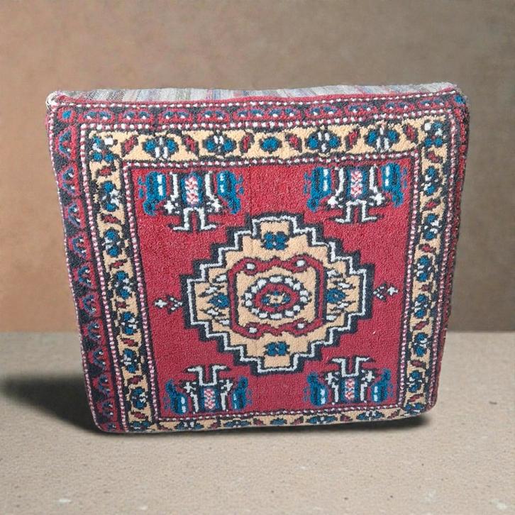 Groot Perzisch kussen / poef, Antiek en Kunst, Antiek | Kleden en Textiel, Ophalen of Verzenden