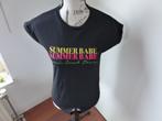 Mooi zwart tshirt met knoopdetail, van Iconic crush maat 164, Iconic crush, Meisje, Ophalen of Verzenden, Zo goed als nieuw