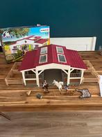 Schleich Paardenmanege en div extra sets en paarden, Verzamelen, Speelgoed, Ophalen of Verzenden, Gebruikt