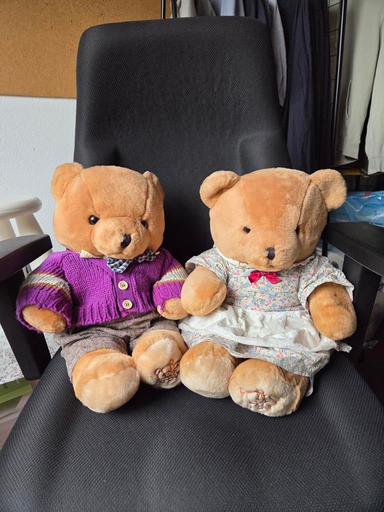 Vintage De Bijenkorf beren Bob en Sabine, Kinderen en Baby's, Speelgoed | Knuffels en Pluche, Ophalen of Verzenden, Zo goed als nieuw