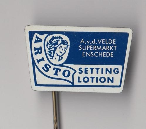 Drogist Setting Lotion Enschede, Verzamelen, Speldjes, Pins en Buttons, Gebruikt, Speldje of Pin, Overige onderwerpen, Ophalen of Verzenden