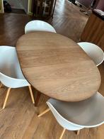 Vintage Jaren 50 Eettafel Rond/Ovaal, Ophalen, Gebruikt, 100 tot 150 cm, 50 tot 100 cm