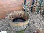 Half wijnvat voor tuin, Tuin en Terras, Bloembakken en Plantenbakken, Ophalen, Rond, Hout, Tuin