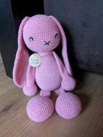Oud Roze Gehaakt Knuffel Konijn, Ophalen of Verzenden, Zo goed als nieuw, Konijn