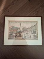 Oude prent Nuremberg ingelijst, Antiek en Kunst, Ophalen of Verzenden