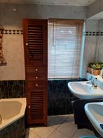 Massief Teakhouten Badkamerkast - H205 B40 D35, Huis en Inrichting, Badkamer | Badkamermeubels, (Half)hoge kast, Minder dan 50 cm