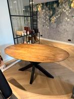 Mooie mango houten tafel ovaal, 100 tot 150 cm, 200 cm of meer, Ophalen of Verzenden, Zo goed als nieuw