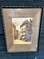 Het oude huis .. Aqaurel uit luik, Ophalen of Verzenden