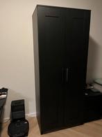 BRIMNES kleidingkast met 2 deuren, zwart, Huis en Inrichting, Kasten | Kledingkasten, Ophalen, BRIMNES, 75 cm of meer, Met hangruimte