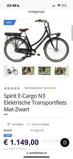 Spirit E-Cargo N3 elektrische fiets, Fietsen en Brommers, Ophalen, Zo goed als nieuw, Spirit Cargo, Versnellingen