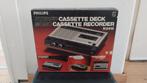 Philips N2415 cassette deck inclusief orginele doos, Ophalen of Verzenden, Enkel, Philips