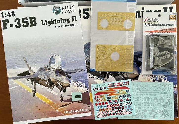 F-35B Lightning II Kitty Hawk 1:48 Resin Cockpit PE Uitlaat, Hobby en Vrije tijd, Modelbouw | Vliegtuigen en Helikopters, Nieuw